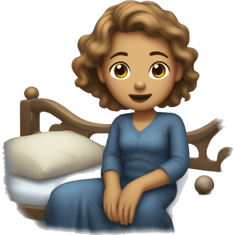 a woman going to sleep now emoji