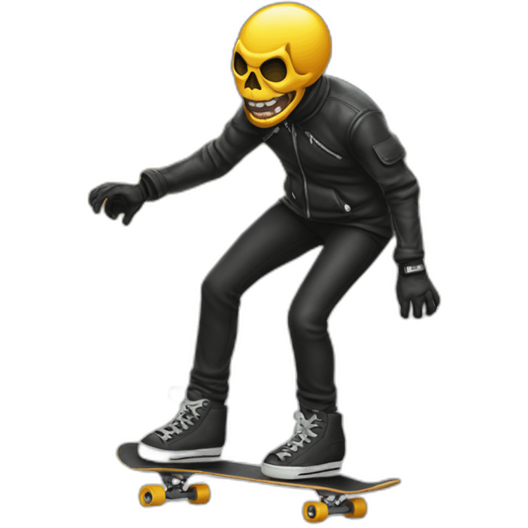 The classic death riding a skate emoji