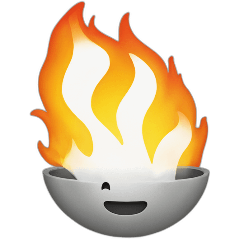 goland programming language logo on fire emoji