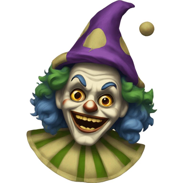 vintage scary jester  emoji