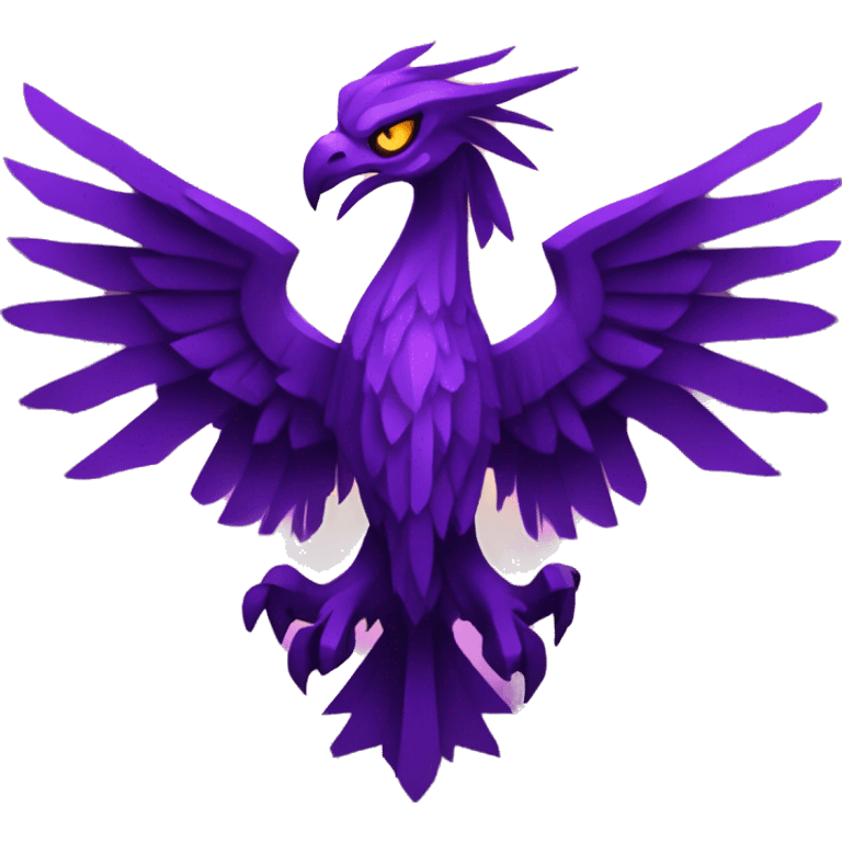 minecraft purple phoenix crest logo simple evil mystical witchy emoji