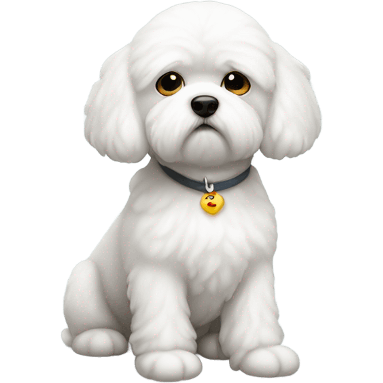 A sad bichon emoji