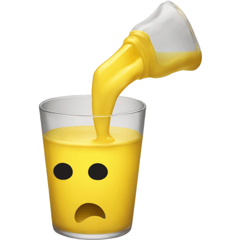 someone drinkinh yellow liquid emoji