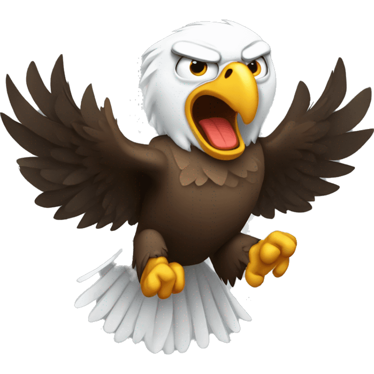 angry flying eagle emoji