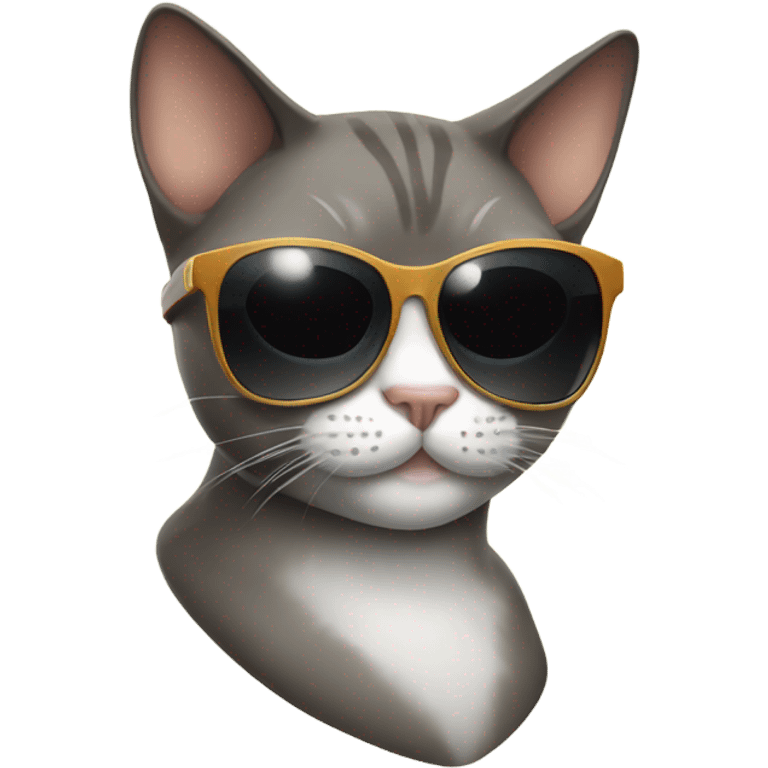 Cat with sunglasses emoji