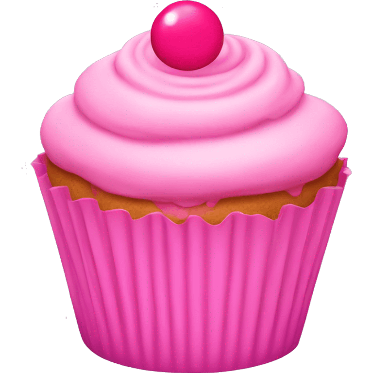 Pink cupcake emoji