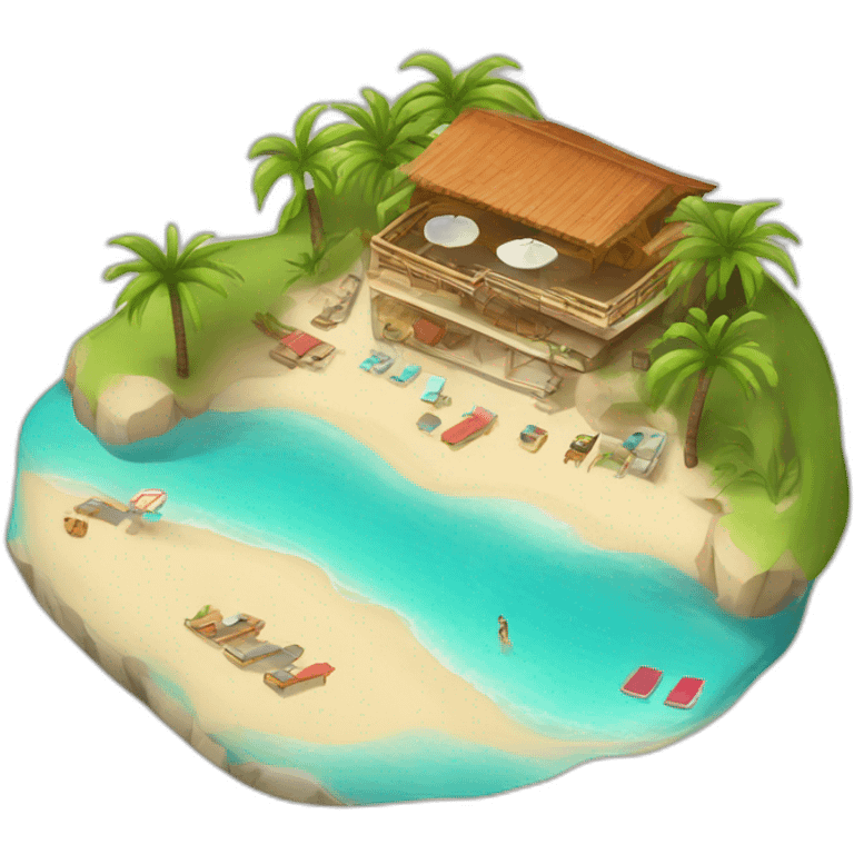 beach resort emoji