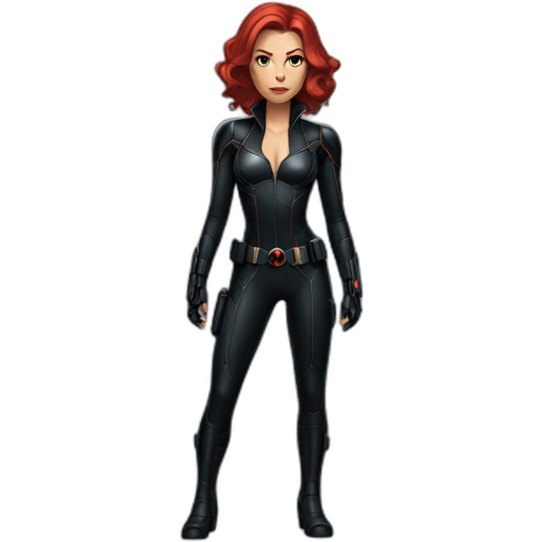 fullbody Black Widow marvel emoji