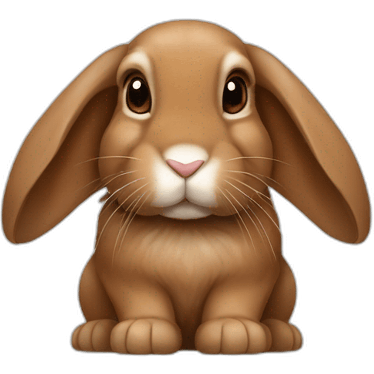 brown lop ear bunny (portrait) (forward facing) emoji