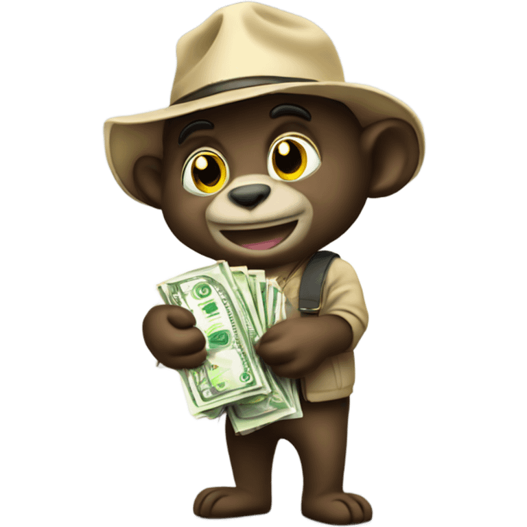 Mokey holding money  emoji