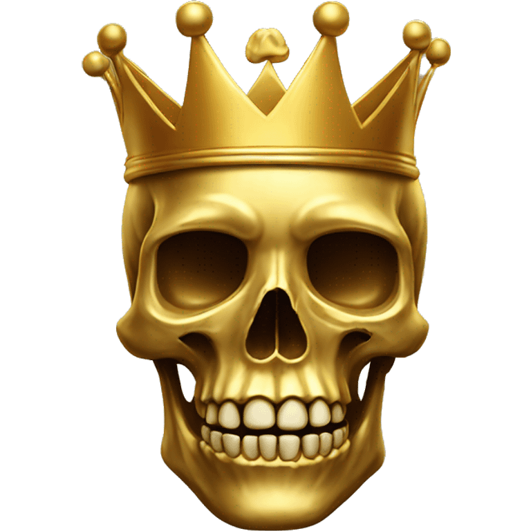 Golden Skull with crown emoji