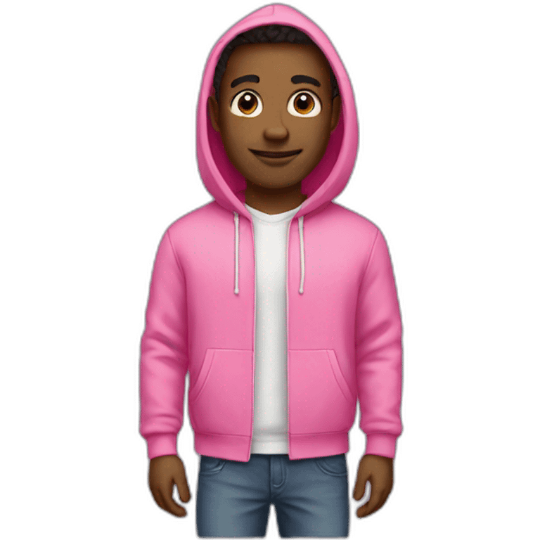 guy with a pink hoodie emoji