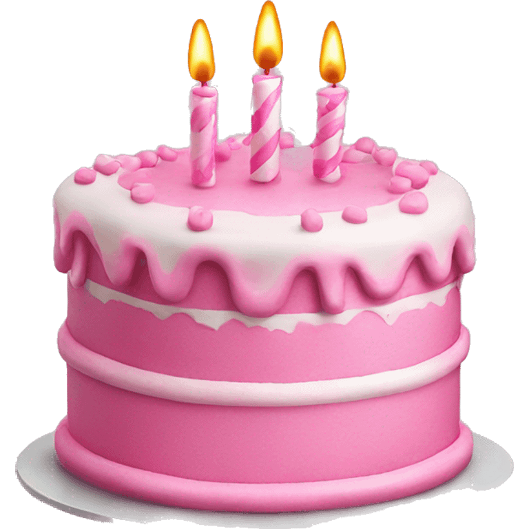 Birthday cake pink emoji