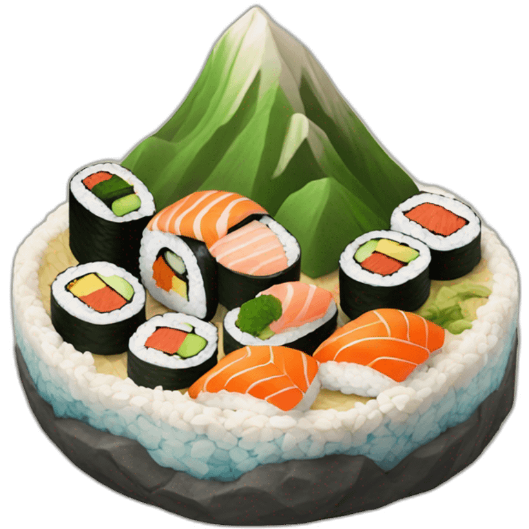 Sushi mountain emoji