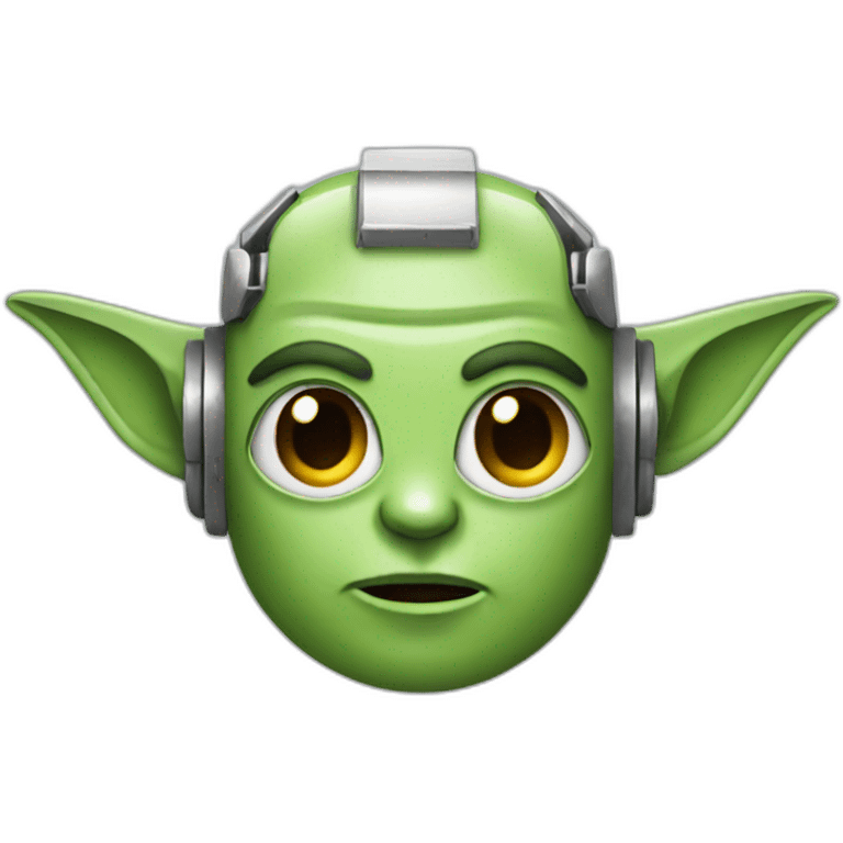 robot with yoda ears emoji