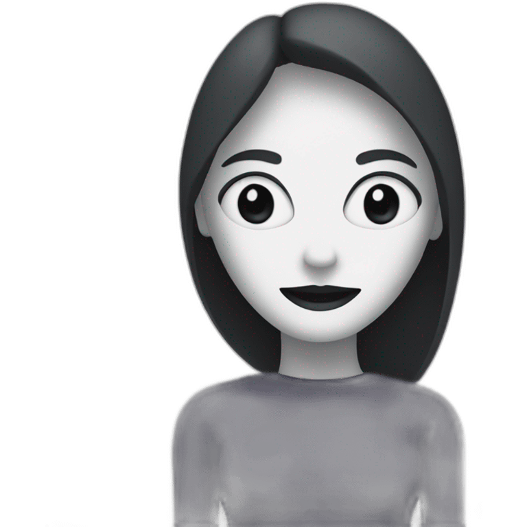 eerie shadow of a woman with straight arms  emoji