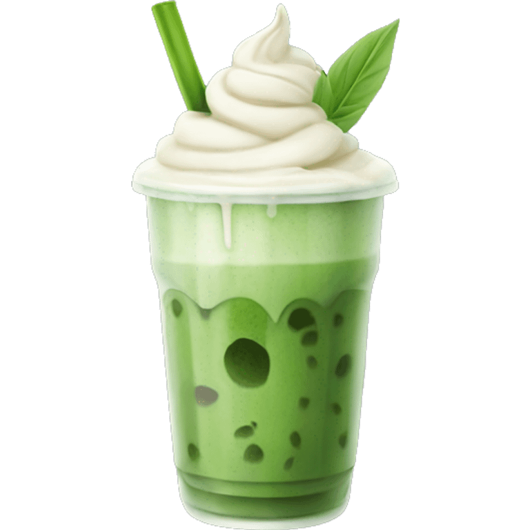 Iced matcha latte  emoji