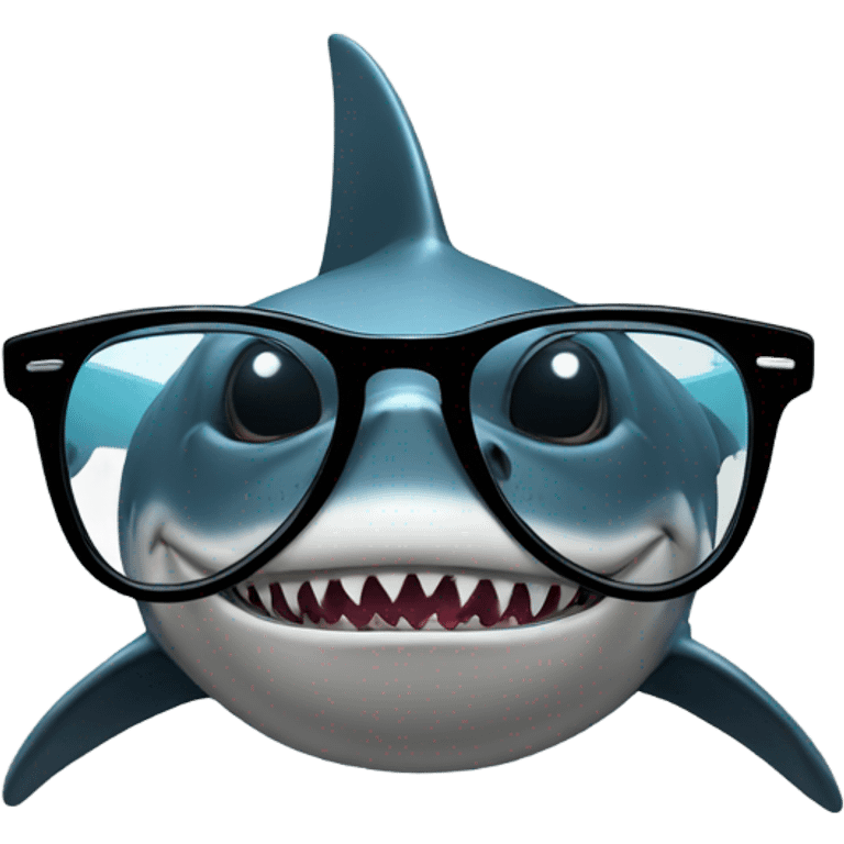 Shark with glasses emoji