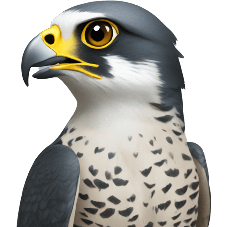 peregrine falcon with bonnet emoji