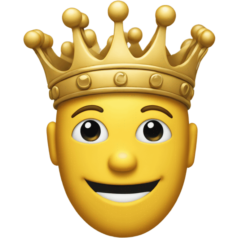 Puzzle piece crown with smile face emoji