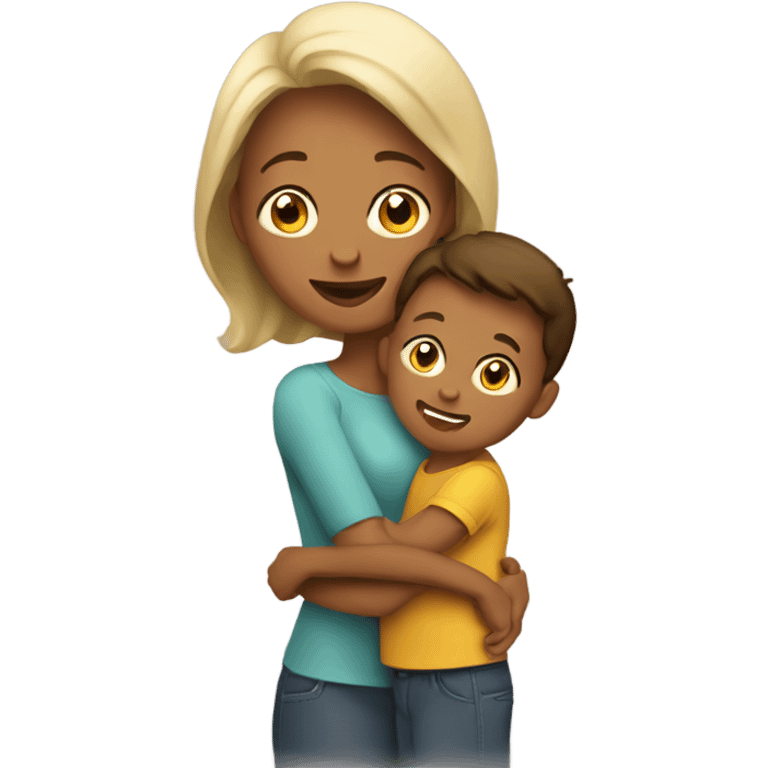 A mother with her boy emoji