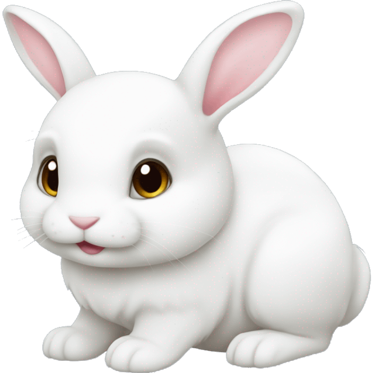 white bunny cute (only head) emoji