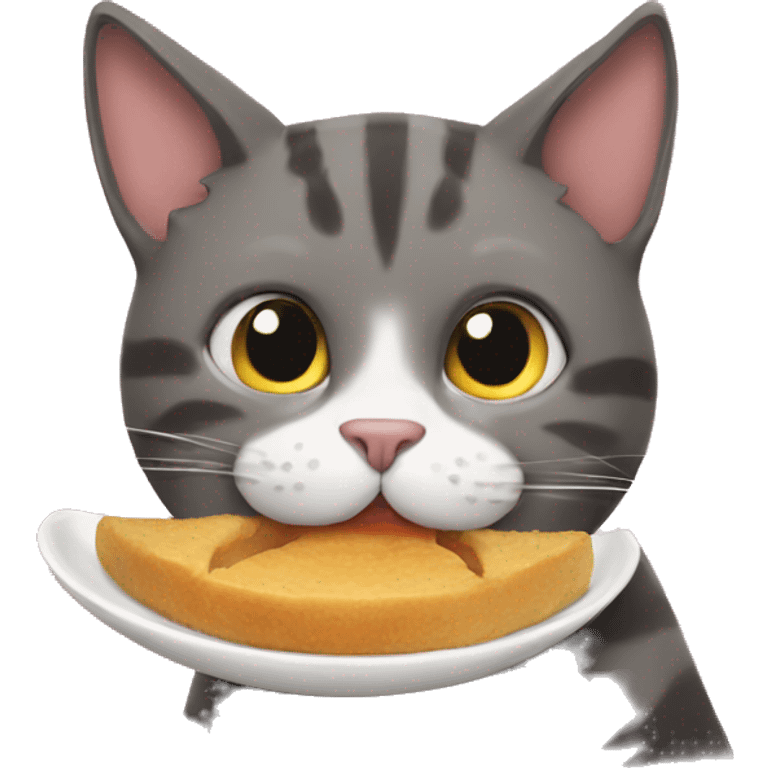 cat eating  emoji