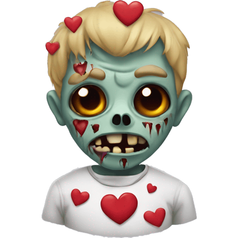 Zombie with hearts emoji