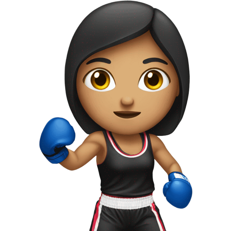 A Mexican girl boxing emoji