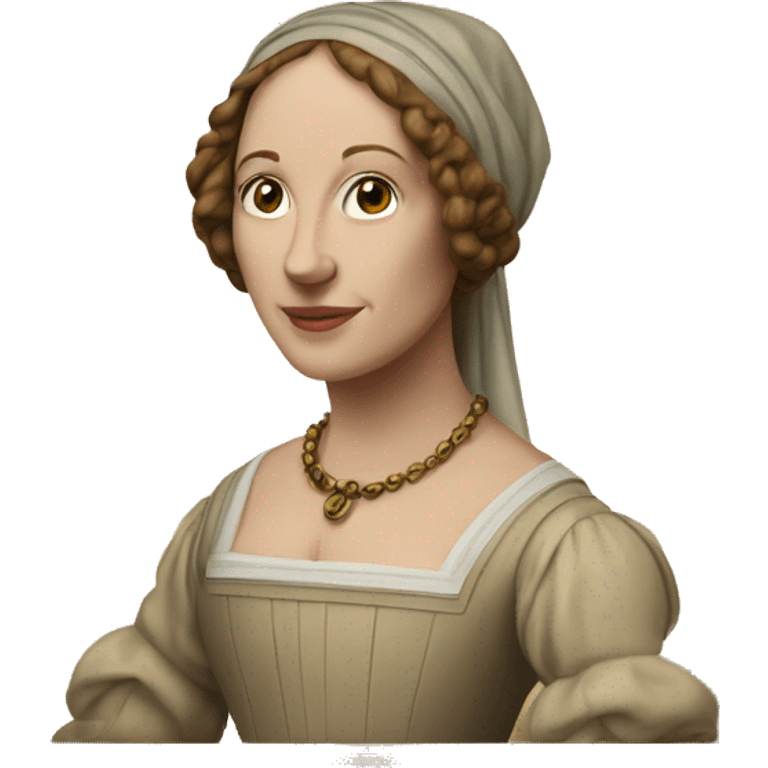 a framed portrait of a Renaissance woman emoji