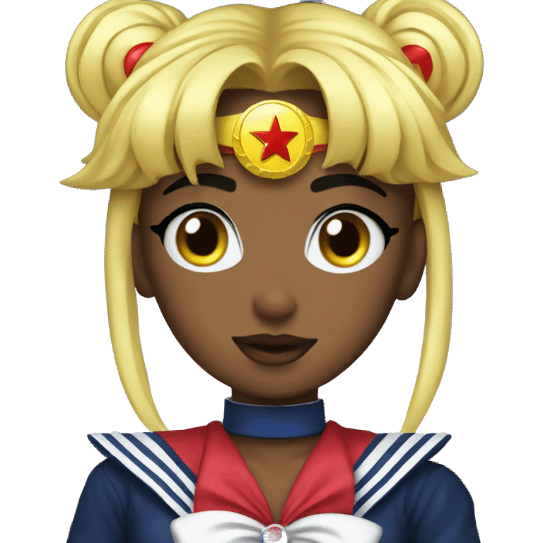 Sailor moon as an American  emoji