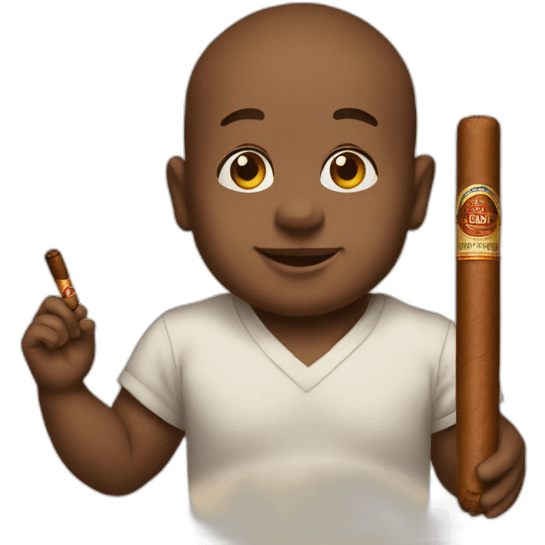 A cigar and a baby emoji