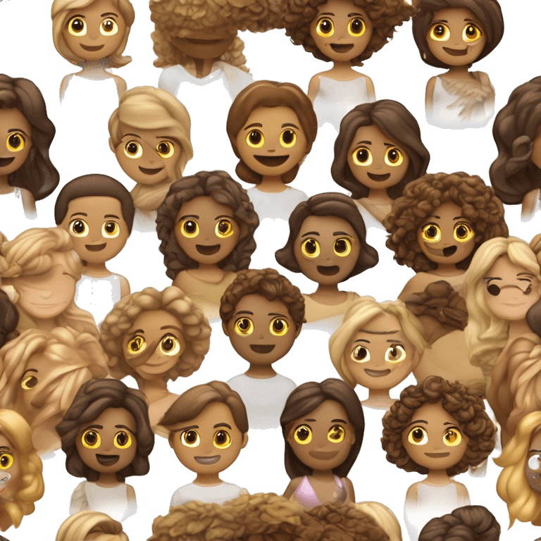 Crie um emoji de uma mulher com pele bronzeada, cabelos castanhos e usando folhas para cobrir as partes principais do corpo. Ela deve ter uma aparência que remeta à Eva do Jardim do Éden.
 emoji