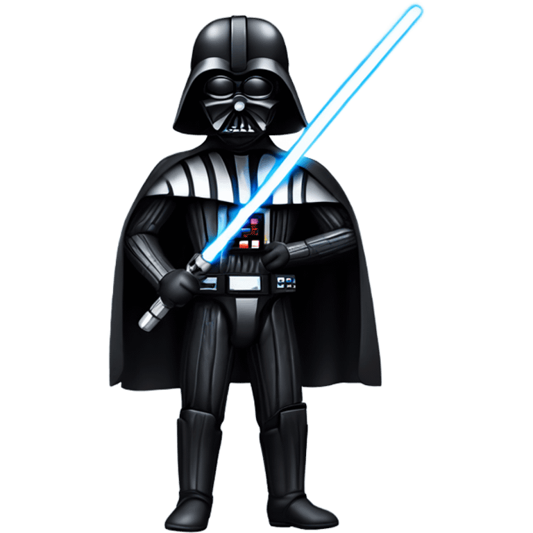 Darth Vader with a light saber staff emoji