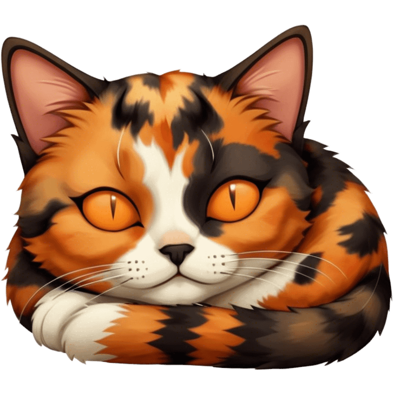 Sleeping tortoiseshell  emoji