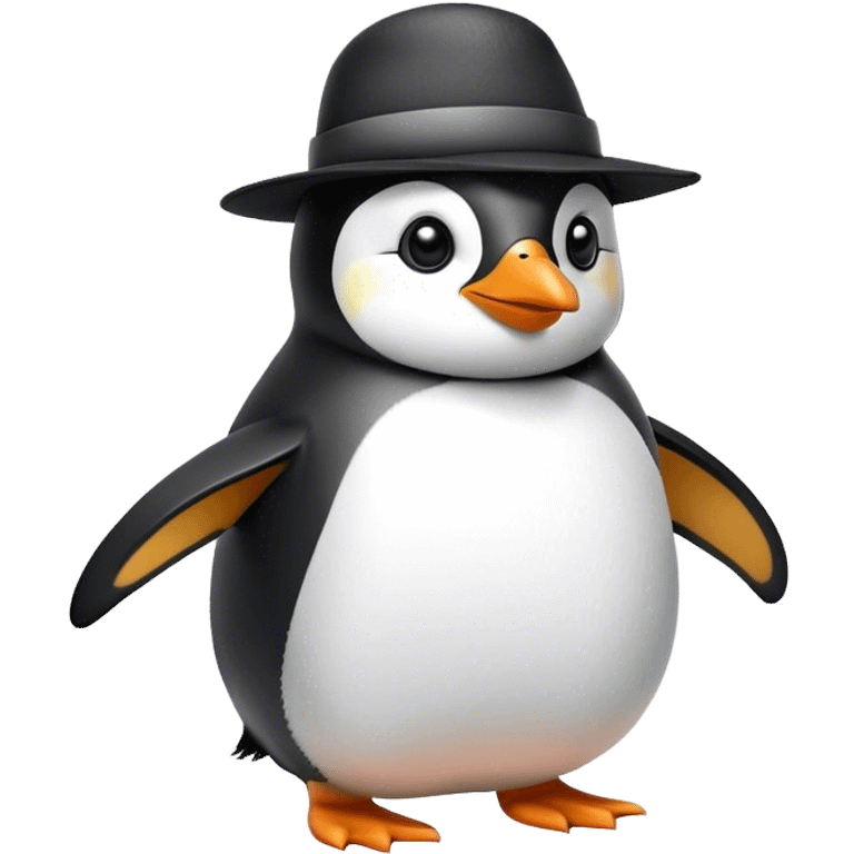 Penguin with hat emoji