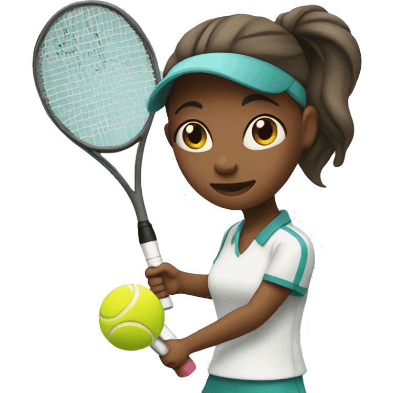 Girl playing tennis emoji