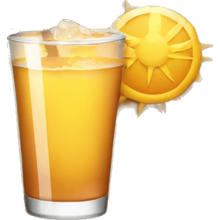 Sun with a drink emoji