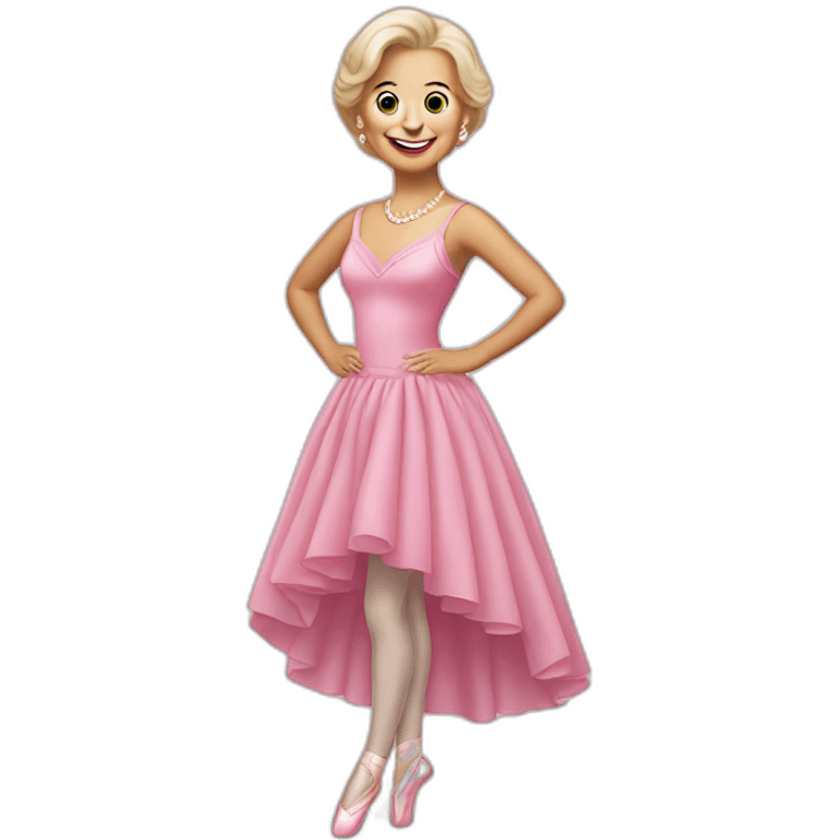 joe biden in pink ballerina dress emoji