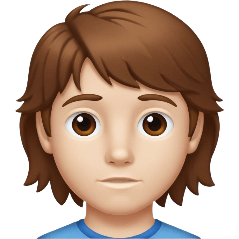 Little white boy with a mullet named Kaedyn Koproski brown hair emoji