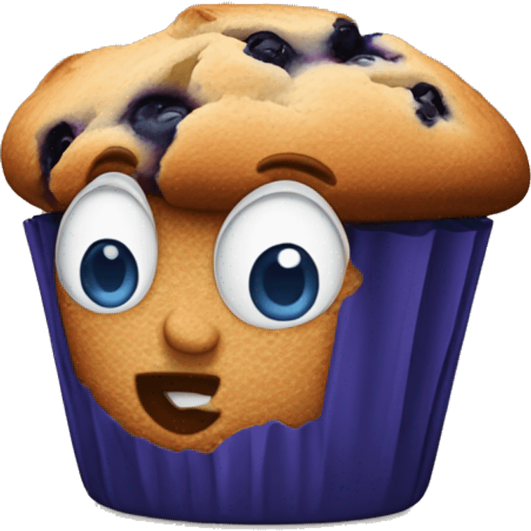 Blueberry muffin without emoji emoji