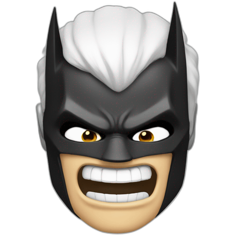 Crazy looking batman emoji