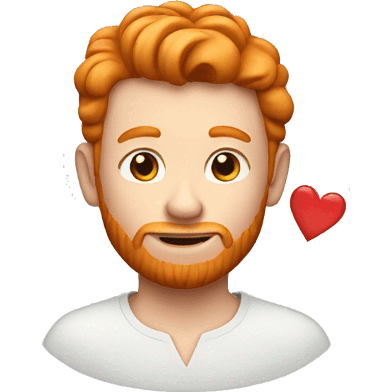 Ginger man with heart emoji