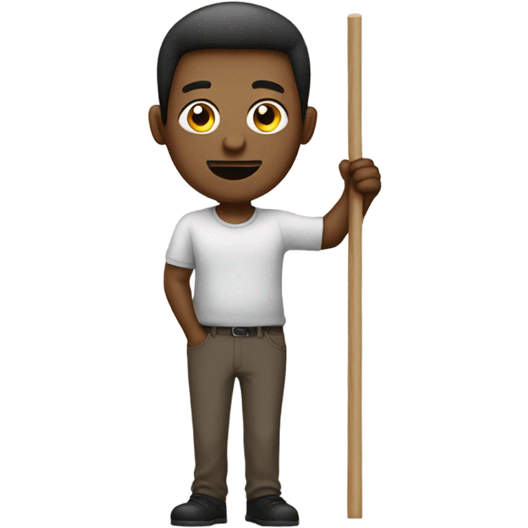 man holding placard on stick emoji