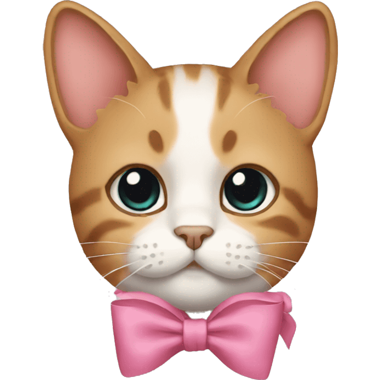 Cat wearing bow emoji