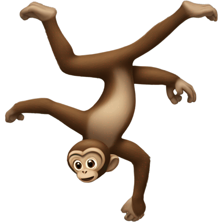 Monkey doing a backflip emoji