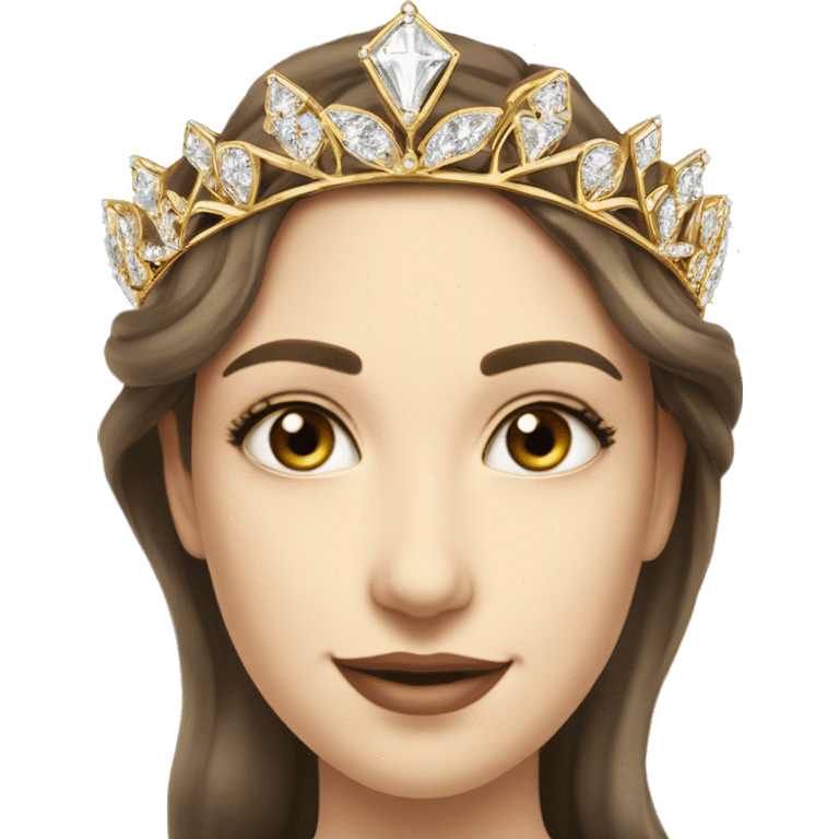 1920 style tiara diamonds gold art eco emoji