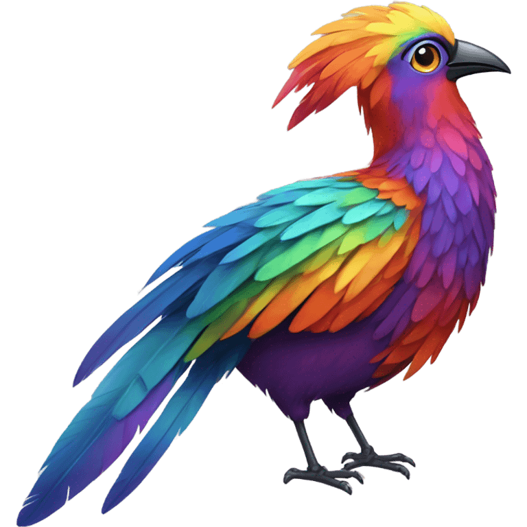 Rainbow bird emoji