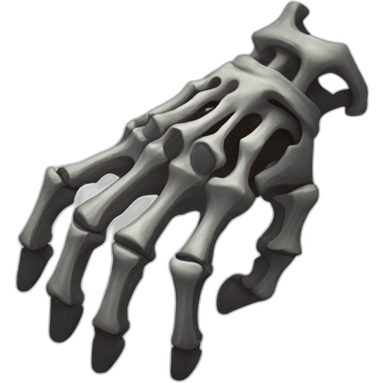 skelington hand emoji