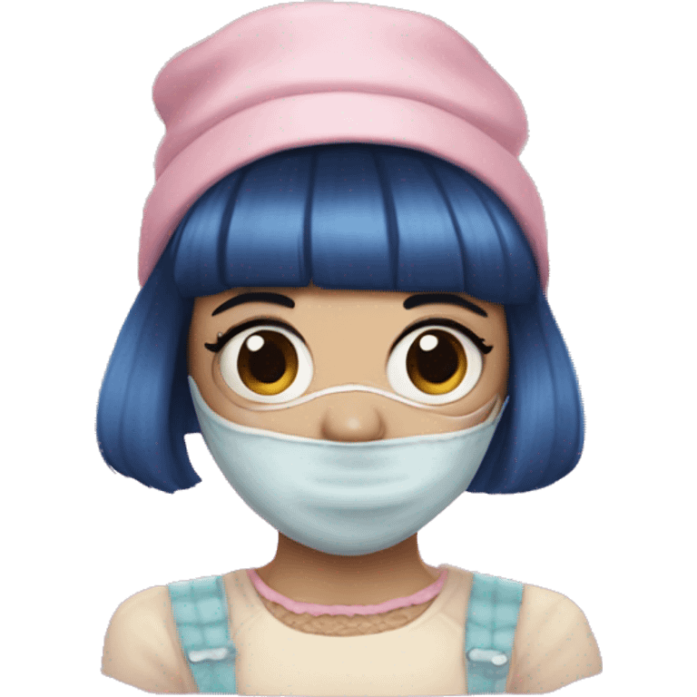 Melanie Martinez with a portals mask emoji